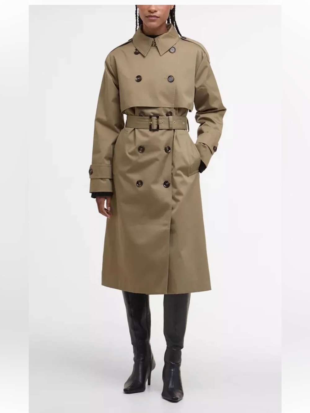 Barbour Aoife Belted Water Resistant Trench Coat - Picture 9 of 13
